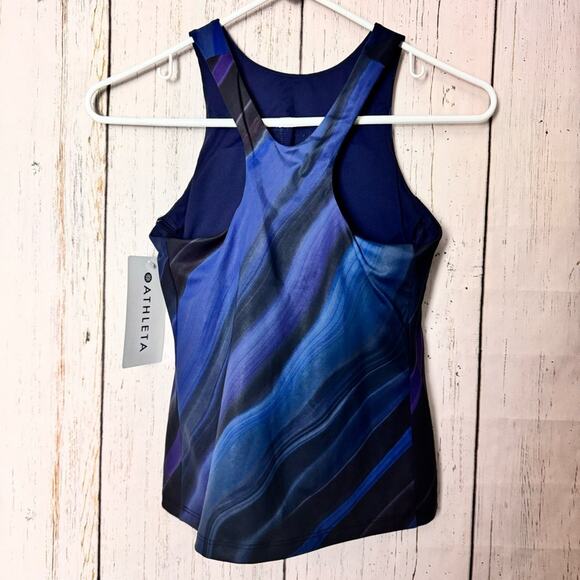 Athleta Women's Sporty Athletic Racerback Lightning Print Support Top Sz XS - Picture 13 of 16